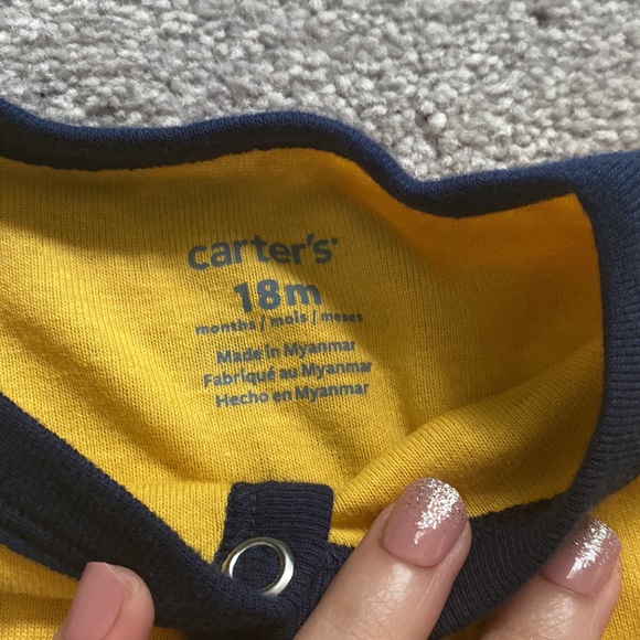 NWT- Toddler Boys 18 month romper - yellow with tractors! 🚜 - Picture 5 of 5